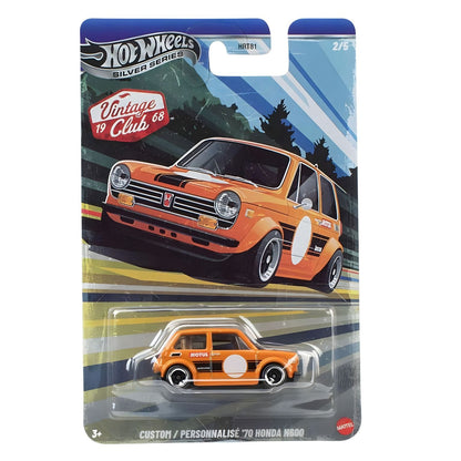 Hot Wheels Silver Series Custom 70 Honda N600 en embalaje coleccionable vista principal
