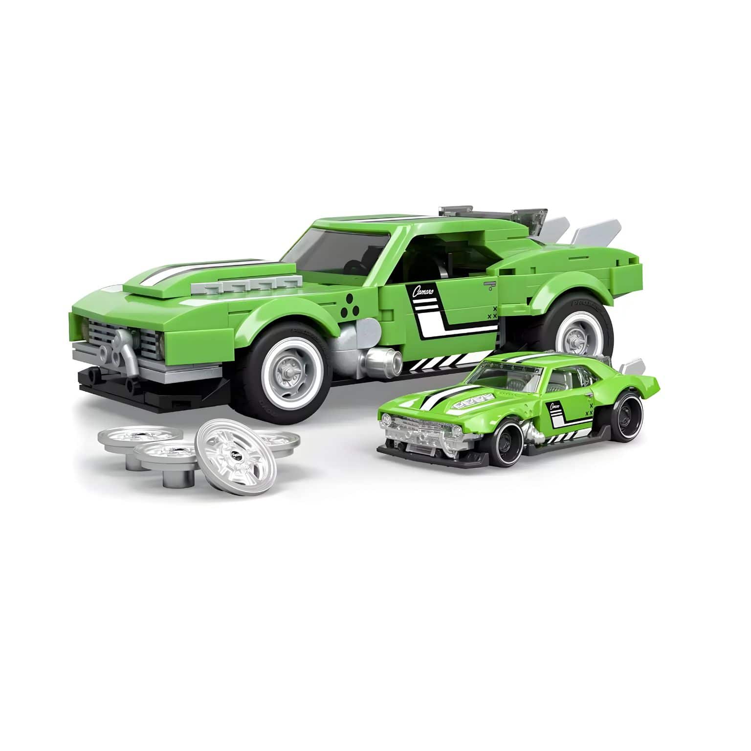 Hot Wheels Speed Series Custom 68 Camaro verde de construir com estilo de corrida