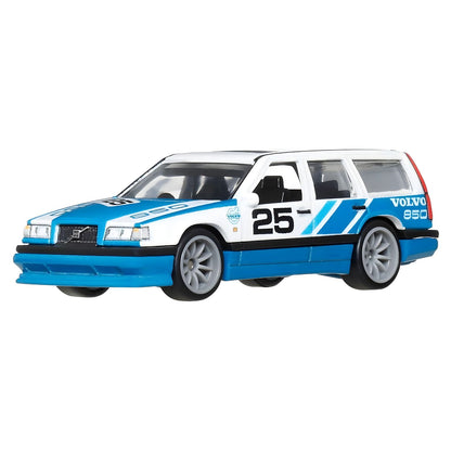 Modelo Hot Wheels Volvo 850 Estate, miniatura de automóvil con techo prolongado.