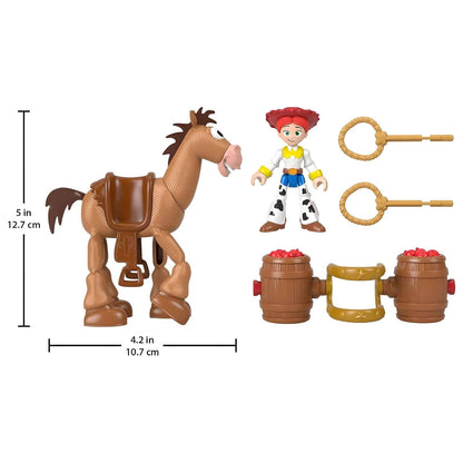 Imaginext Toy Story - Jessie y Bullseye en presentación comercial