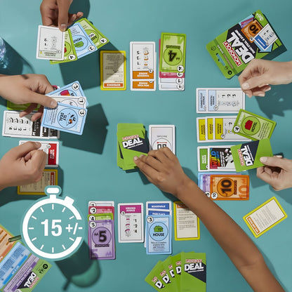 Juego de cartas Monopoly Deal en inglés, otra vista de la presentación del producto