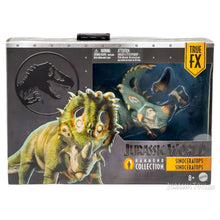 Jurassic World Hammond Collection - Sinoceratops figura de dinossauro verde com folho e chifres Jurassic World