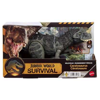 Dinosaurio Jurassic World Wild Roar Ceratosaurus embalaje frontal