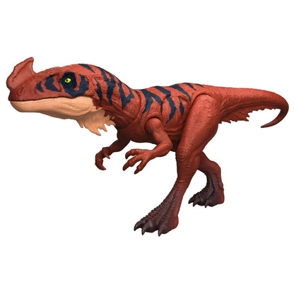 Jurassic World Survival - Afrovenator dinosaurio Mattel rojo con rayas oscuras
