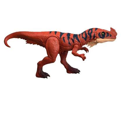 Jurassic World Survival - Afrovenator dinosaurio Mattel rojo con rayas oscuras