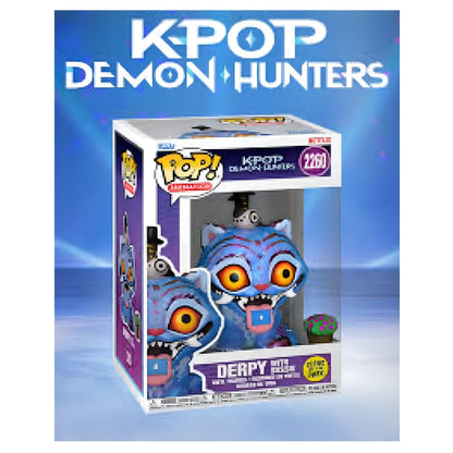 Funko Pop Derpy con Sussie K-Pop Demon Hunters monstruo azul que brilla en la oscuridad