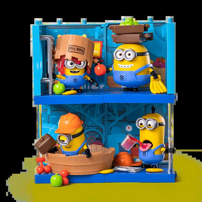 Kit Blokees Minions Jelly Factory con figuras Minions, accesorios divertidos y escenarios de juego