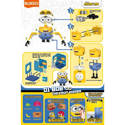 Kit Blokees Minions Jelly Factory con figuras Minions, accesorios divertidos y escenarios de juego