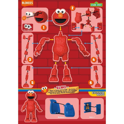 Kit Blokees Barrio Sésamo serie 1 con Monstruo de las Galletas, Abby Cadabby, Elmo y Big Bird para montar