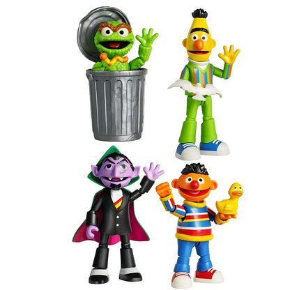 Kit Blokees Barrio Sésamo serie 2 con Bert, Ernie, Oscar y Conde Contar