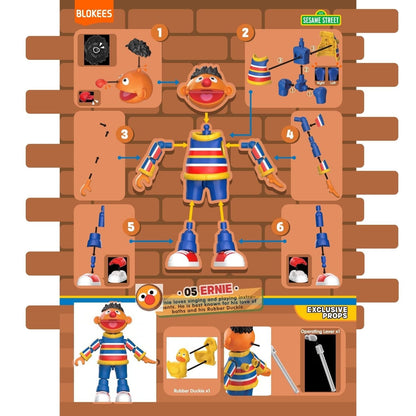 Kit Blokees Barrio Sésamo serie 2 con Bert, Ernie, Oscar y Conde Contar