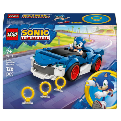 LEGO Sonic: Speedster Lightning coche azul del Sonic con anillos para jugar y correr