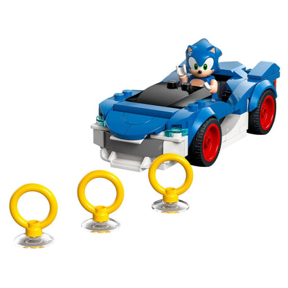 LEGO Sonic: Speedster Lightning coche azul del Sonic con anillos para jugar y correr
