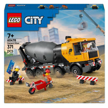 Lego City Camião com Betoneira com minifiguras e barreiras de obra