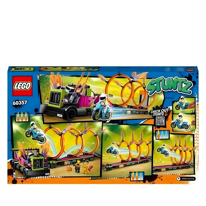 Moto acrobática y minifiguras LEGO City del set 60357