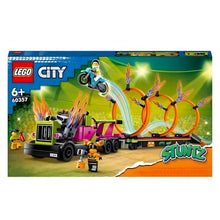 Lego City Camião de Acrobacias e Desafio do Anel de Fogo 60357