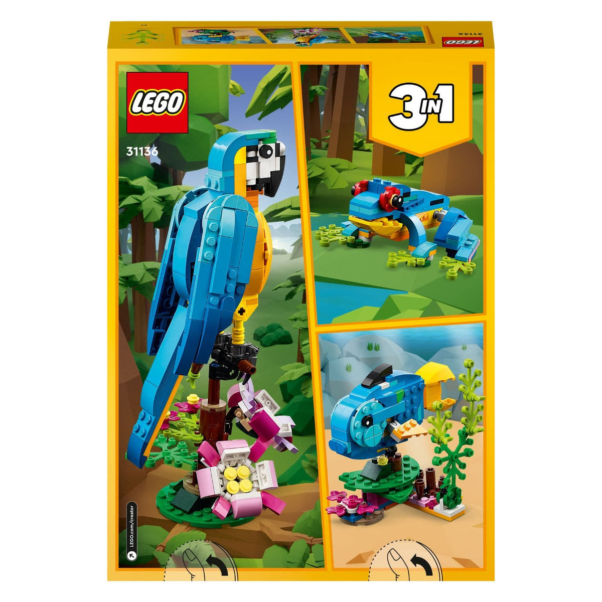 LEGO Creator Loro Exótico colorido para niños a partir de 7 años