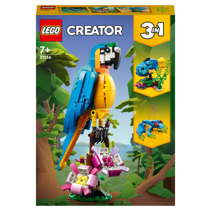 LEGO Creator 3en1 Loro Exótico 31136 en rama tropical