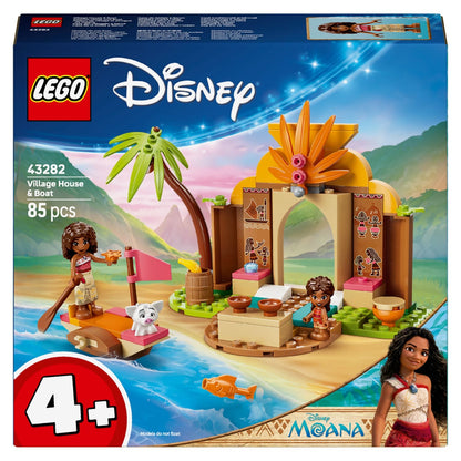 LEGO Disney Casa de la Aldea y Barco con escenario de aldea y aventura en el mar