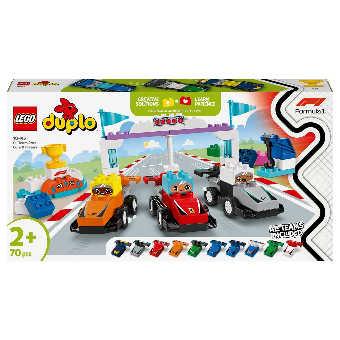 LEGO DUPLO Carros e Pilotos de Fórmula 1 vista principal
