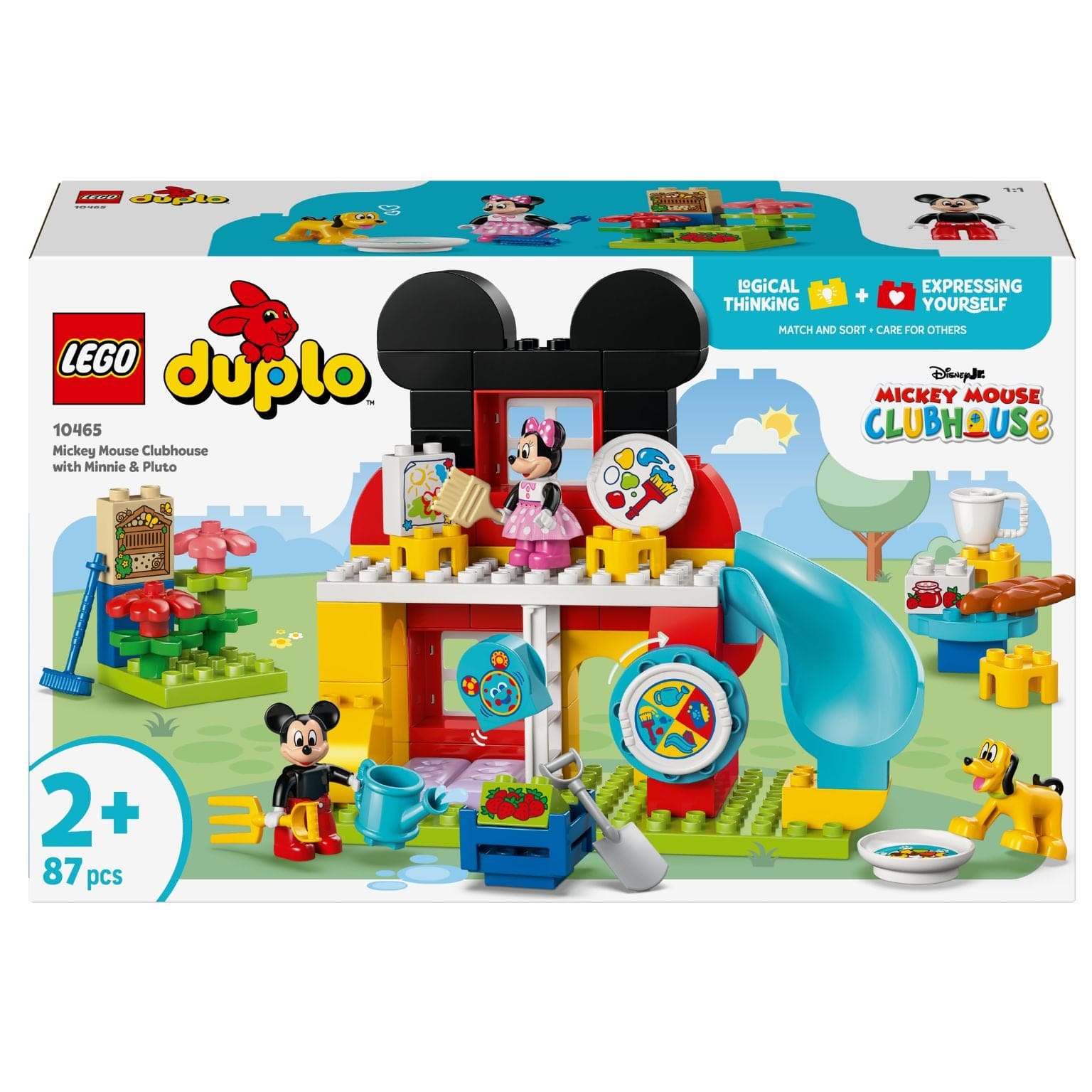 Lego Duplo A Casa do Mickey Mouse com a Minnie e o Pluto com escorrega e personagens Disney