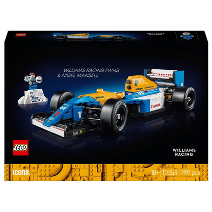 LEGO Icons Williams Racing FW14B y Nigel Mansell destacados
