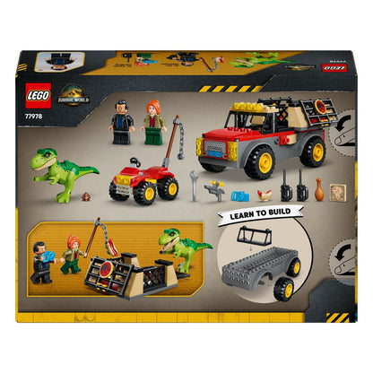 Parte de trás da caixa do Lego Jurassic World Carrinha de Transporte