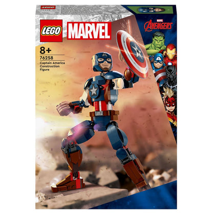 Figura de Construcción de Capitán América LEGO Marvel con escudo icónico