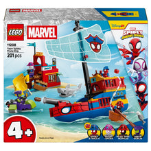 Lego Marvel Equipa Spidey – Barco Pirata com vela de teia, barco colorido e personagens Spidey em aventura