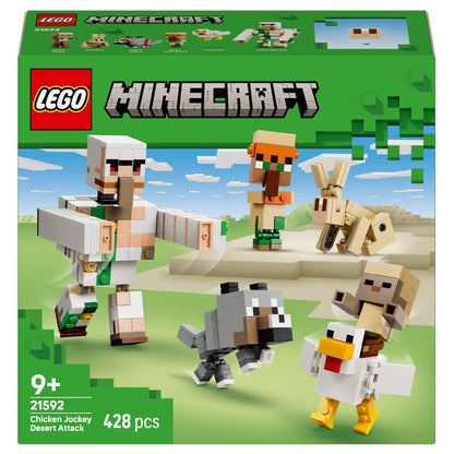 LEGO Minecraft Jinete de Gallina con ataque en el desierto