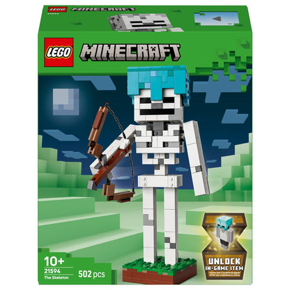 LEGO Minecraft Esqueleto con escenario de acción inspirado en el juego