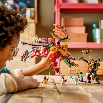LEGO NINJAGO 71868 con Wyldfyre Arin Sora y adversarios