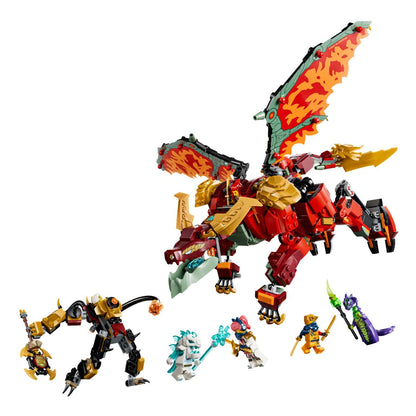 Dragón transformable de Wyldfyre LEGO NINJAGO en modo robot