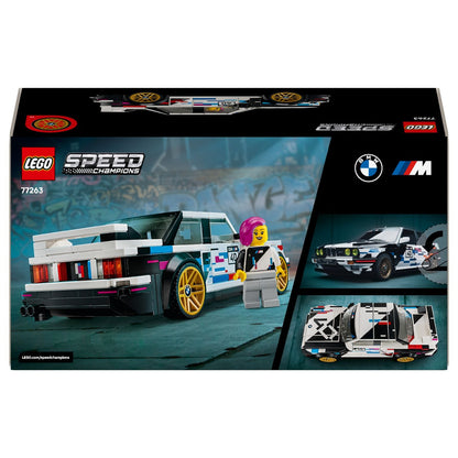 Verso da caixa Lego Speed Champions BMW M3 (E30)