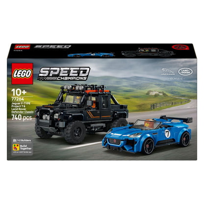 Caixa Lego Speed Champions Jaguar Project 7 e Land Rover Defender