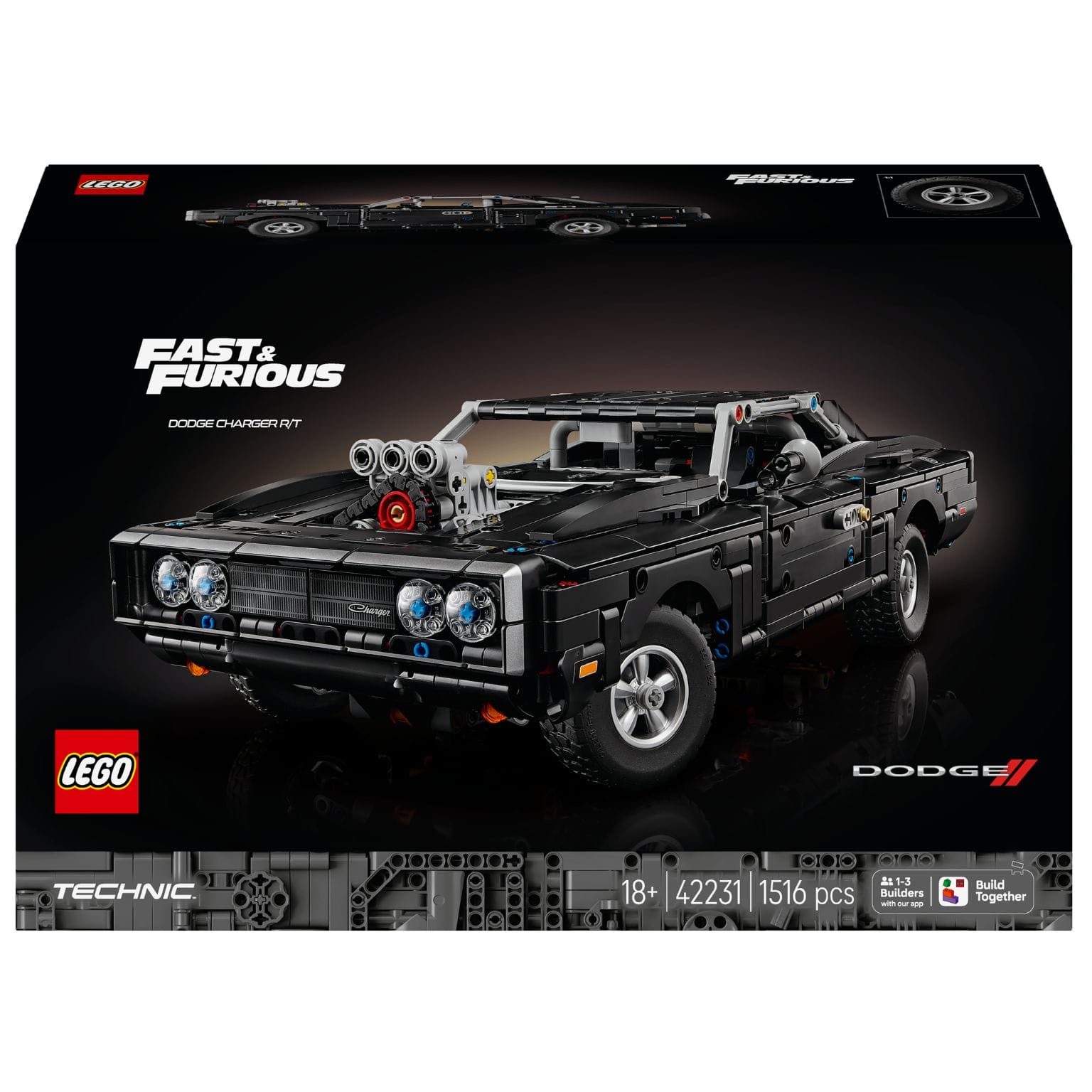 LEGO Technic Fast and Furious Dodge Charger R/T em caixa