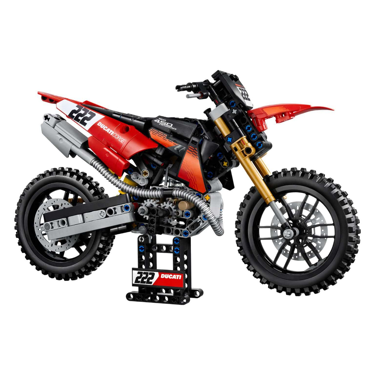 Ducati Desmo450 MX Factory LEGO Technic inspirada no motocross