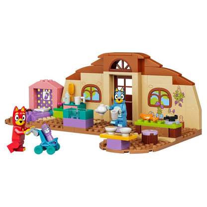 Conjunto LEGO Bluey Escuela con personajes Rusty y Bluey