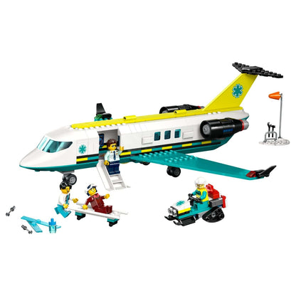 Vehículo LEGO City de ambulancia aérea con vista adicional