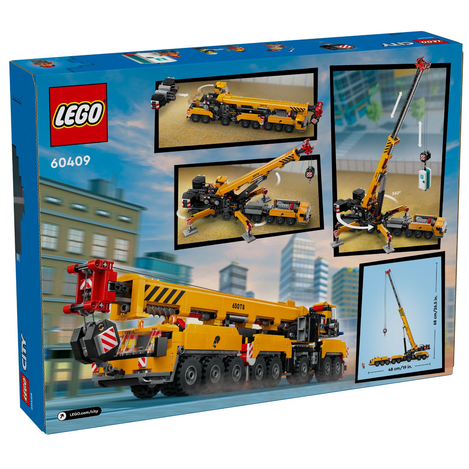 Lego City 60409 - Grua de Construção Móvel Amarela