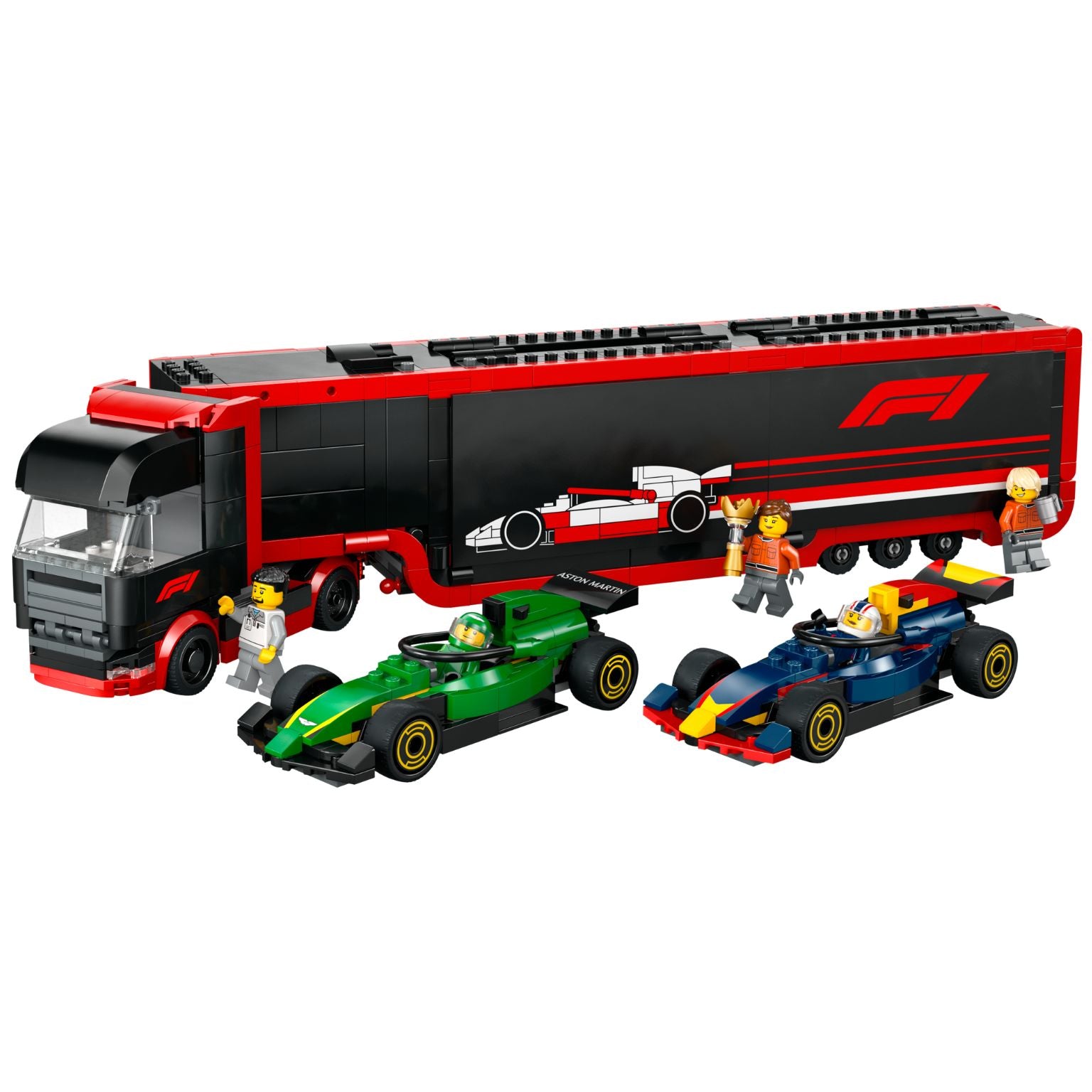 Lego City 60445 Camião de F1 com Carros de F1® RB20 e AMR24
