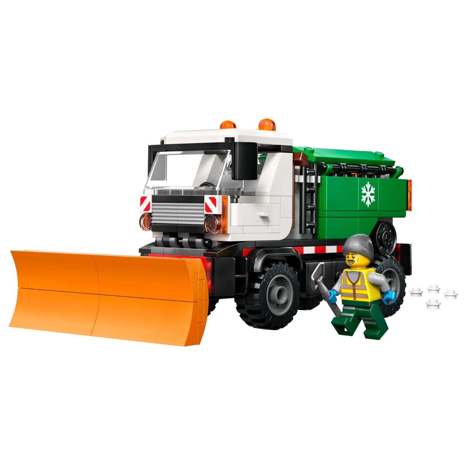 Lego City Limpa-neves com camião e pá frontal em cenário de neve