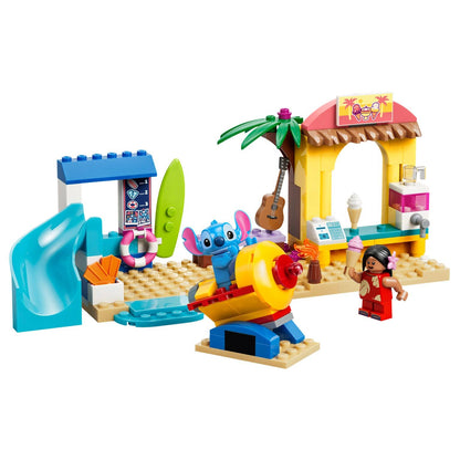 Detalle del set LEGO Disney Diversión en la Playa con Lilo y Stitch