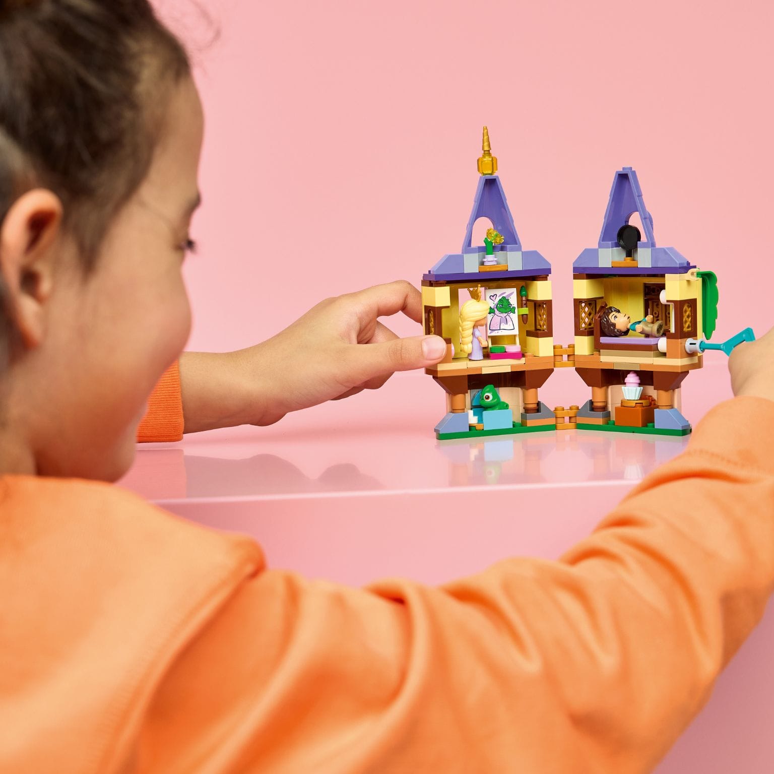 Construção LEGO Disney Rapunzel para brincadeira criativa