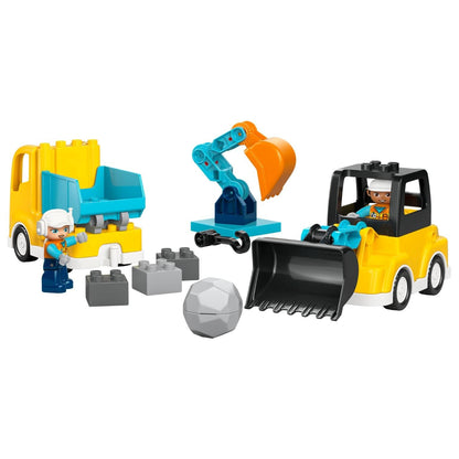 Lego Duplo Vehículos de Construcción 3 en 1 con camión, excavadora y piezas DUPLO para jugar