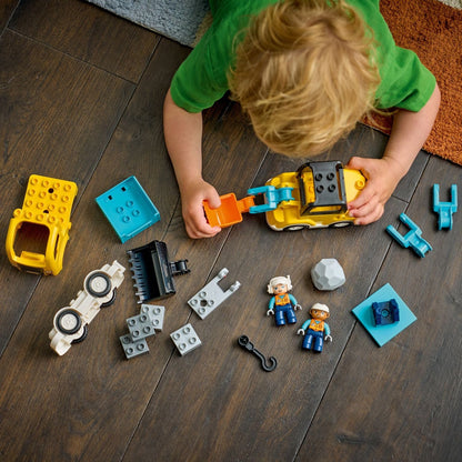 Lego Duplo Vehículos de Construcción 3 en 1 con camión, excavadora y piezas DUPLO para jugar