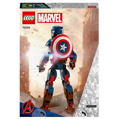 Figura de Construcción de Capitán América LEGO Marvel con escudo icónico