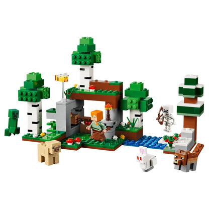 Detalle del set LEGO Minecraft Primera Noche para exploración y construcción
