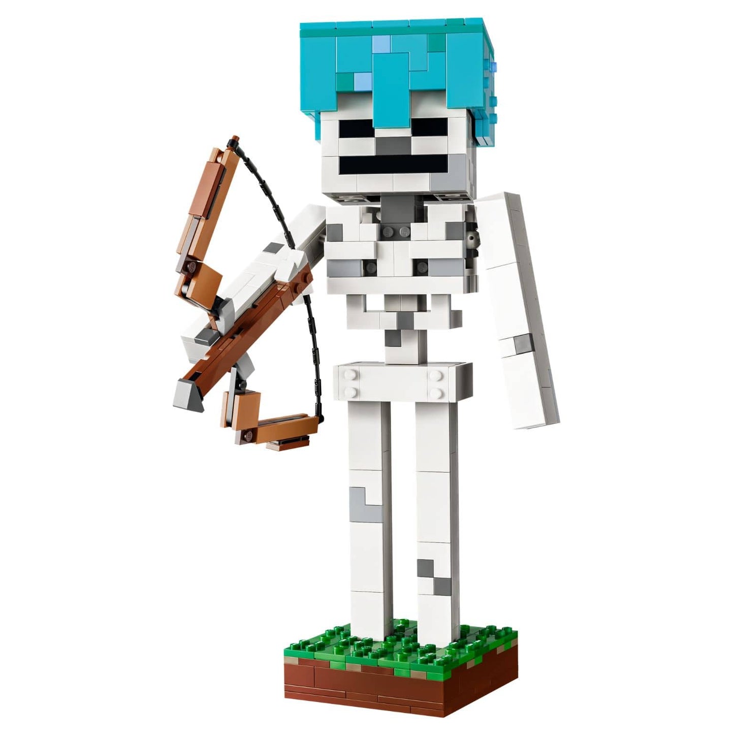 Detalhe do set LEGO Minecraft O Esqueleto para aventuras de sobrevivência