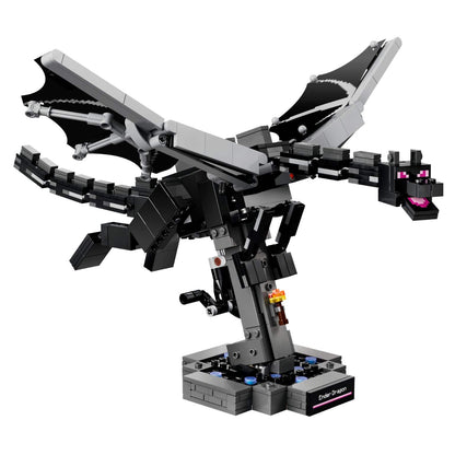 Detalle del set LEGO Minecraft El Dragón Ender para aventuras de acción